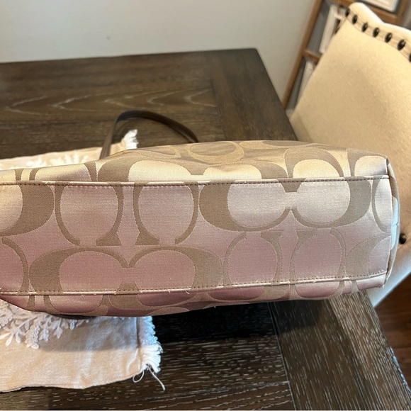Coach Laura Signature Brown and Tan Tote - Picture 6 of 11